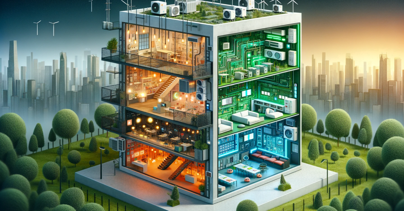 DALL·E 2023-12-19 19.14.59 - An illustrative concept for 'How Electrical Systems Design Affects Building Efficiency' in a landscape format. The image features a cross-section of a DALL·E 2023-12-19 19.14.59 - An illustrative concept for 'How Electrical Systems Design Affects Building Efficiency' in a landscape format. The image features a cross-section of a